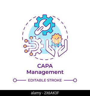 Icône de concept multicolore de gestion CAPA Illustration de Vecteur
