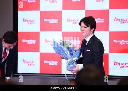 Tokyo, Japon. 14 mai 2024. Patinage artistique Shoma Uno : le patineur artistique japonais Shoma Uno assiste à une conférence de presse et annonce sa retraite de la compétition à Tokyo, au Japon . Crédit : Yohei Osada/AFLO SPORT/Alamy Live News Banque D'Images