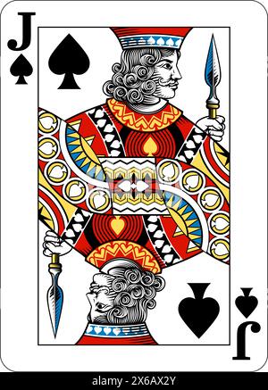 Jack of Spades Design à partir du jeu de cartes à jouer Illustration de Vecteur