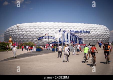 Munich, Allemagne.12 mai 2024. Allianz Arena FC Bayern Munich - VfL Wolfsburg 12.05.2024 Copyright (nur für journalistische Zwecke) par : Moritz Banque D'Images