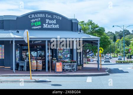 Crabbs Food Market sur Canning Road Kalamunda, une ville et banlieue est de Perth, en Australie occidentale. Banque D'Images