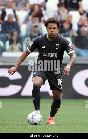 Weston McKennie de la Juventus en action lors du match de football Serie A entre la Juventus et Salernitana au stade Allianz de Turin, Italie - dimanche 12 mai 2024. Sport - Soccer . (Photo de Tano Pecoraro/Lapresse) Banque D'Images