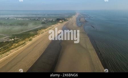 Drone photo Utah Beach Caen France Europe Banque D'Images