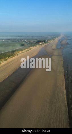 Drone photo Utah Beach Caen France Europe Banque D'Images