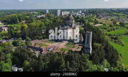 Drone photo basilique Lisieux France Europe Banque D'Images