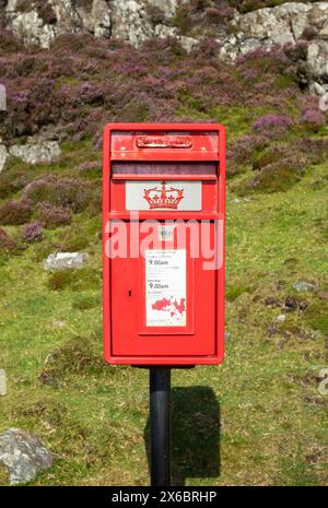 Boîte postale, Île de Harris, Hébrides extérieures, Écosse, Royaume-Uni, Europe Banque D'Images