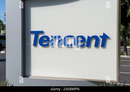 Palo Alto, CA, États-Unis - 8 juin 2023. Siège social américain de Tencent à Palo Alto, CA, États-Unis. Banque D'Images