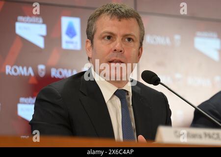 Roma, Italie. 14 mai 2024. Lorenzo Casini lors de la conférence de presse Road to Zero à Rome, mardi 14 mai 2024.(Alfredo Falcone/LaPresse) crédit : LaPresse/Alamy Live News Banque D'Images