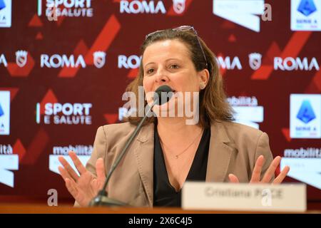 Roma, Italie. 14 mai 2024. Christina Pace lors de la conférence de presse Road to Zero à Rome, mardi 14 mai 2024.(Alfredo Falcone/LaPresse) crédit : LaPresse/Alamy Live News Banque D'Images