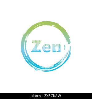 Vecteur de conception de logo Zen podcast. Logo podcast avec thème zen pour le bien-être et les soins personnels Illustration de Vecteur