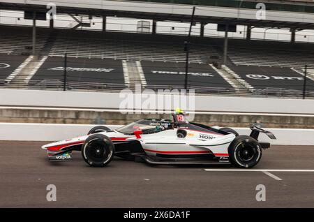 Indianapolis, États-Unis. 14 mai 2024. INDIANAPOLIS, INDIANA - 14 MAI : Nolan Siegal (18 ans) lors de la première journée d'entraînement de l'Indy 500 2023 au circuit automobile d'Indianapolis le 14 mai 2023 à Indianapolis, Indiana. Crédit : Jeremy Hogan/Alamy Live News Banque D'Images