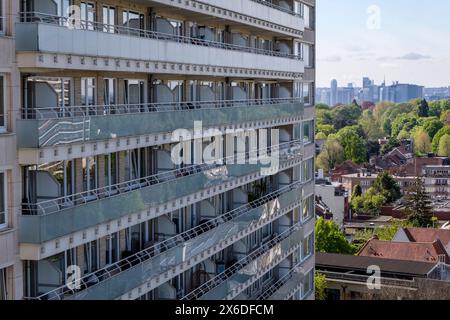 Immeubles d'appartements à la limite de Laeken et Neder-Over-Hembeek | immeubles d'appartements à la frontière de Laeken et Neder-Over-Hembeek Banque D'Images