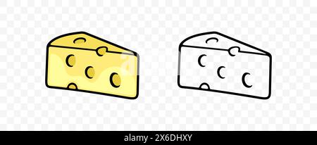 Morceau de fromage, produits laitiers et laitiers, conception graphique. Nourriture et repas, fromagerie et ferme laitière, conception vectorielle et illustration Illustration de Vecteur