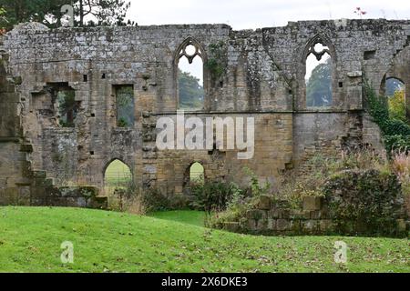 Jervaulx Abbey, East Witton, près de Ripon, North Yorkshire, Angleterre Royaume-Uni Banque D'Images