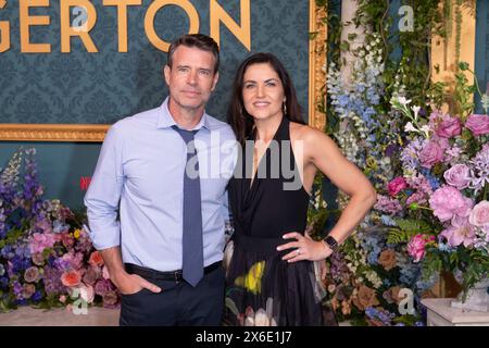 New York, États-Unis. 13 mai 2024. Scott Foley et Marika Dominczyk assisteront à la première mondiale de la saison 3 de Netflix, Bridgerton, au Alice Tully Hall, Lincoln Center, à New York City, New York, États-Unis, le 13 mai 2024. (Photo de Thenews2/NurPhoto) crédit : NurPhoto SRL/Alamy Live News Banque D'Images