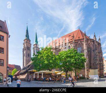 Nürnberg, Nuremberg : Church créé Sebald in Mittelfranken, Middle Franconia, Bayern, Bavière, Allemagne Banque D'Images