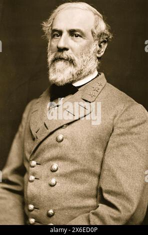 ROBERT E. LEE (1807-1870) général de l'armée confédérée américaine en mars pendant la guerre de Sécession 1864 Banque D'Images