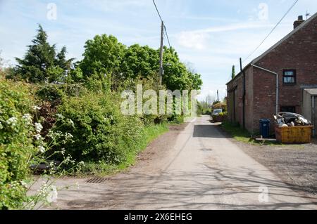 Country Lane, Preston, Lancashire, Royaume-Uni Banque D'Images