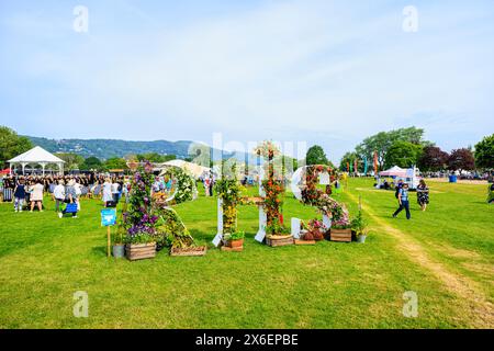 Installation de RHS Letters par Flowers from the Farm au RHS Malvern Spring Festival au Three Counties Showground, Malvern Banque D'Images