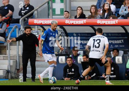 Kristoffer Velde, Pawel Wszolek pendant le match PKO BP Ekstraklasa entre Lech Poznan et Legia Warszawa au stade Enea, Poznan, Pologne (Maciej Rogow Banque D'Images