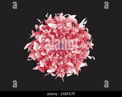 Vecteur de pétales de fleurs, fleurs de vecteur de bourgeon floral. Imprimé d'art printanier avec des éléments botaniques. Joyeuses Pâques. Style folk. Affiches pour les vacances de printemps. i Illustration de Vecteur