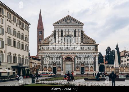 Florence, Italie - 31 décembre 2023 : Basilique de Santa Maria Novella Banque D'Images