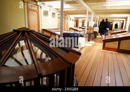 Bristol, Angleterre - 29 mars 2024 : intérieur du musée des bateaux à vapeur SS Grande-Bretagne à Bristol City Banque D'Images