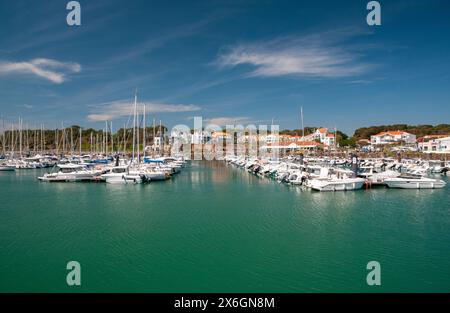 Port et station balnéaire de Port Bourgenay, Talmont-Saint-Hilaire, Vendée (85), pays de la Loire, France Banque D'Images