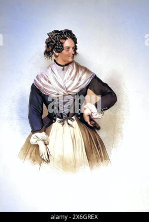 Amalie Haizinger, genannt Neumann-Haizinger, geborene Morstadt (geb. 6. Mai 1800 à Karlsruhe, Gest. 11. Août 1884 in Wien) War eine deutsche Schauspielerin, Historisch, digital restaurierte Reproduktion von einer Vorlage aus dem 19. Jahrhundert, date du dossier non précisée Banque D'Images