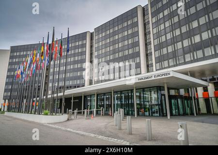 Europäisches Parlament, Gebäude Winston Churchill, Avenue du Président Robert Schumann, Straßburg, DÃ département Bas-Rhin, Frankreich *** Parlement européen, bâtiment Winston Churchill, Avenue du Président Robert Schumann, Strasbourg, département Bas Rhin, France Banque D'Images