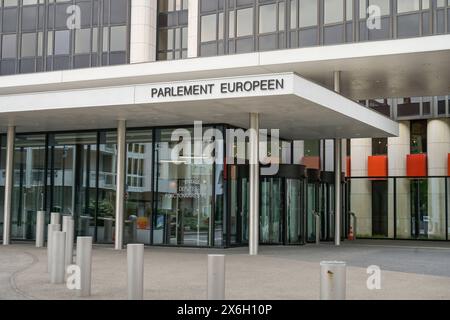 Europäisches Parlament, Gebäude Winston Churchill, Avenue du Président Robert Schumann, Straßburg, DÃ département Bas-Rhin, Frankreich *** Parlement européen, bâtiment Winston Churchill, Avenue du Président Robert Schumann, Strasbourg, département Bas Rhin, France Banque D'Images