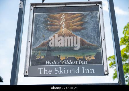 Panneau pub, Skirrid Mountain Inn, Powys, pays de Galles, Royaume-Uni Banque D'Images