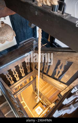 Poutre suspendue et corde, Skirrid Mountain Inn, Powys, pays de Galles, Royaume-Uni Banque D'Images