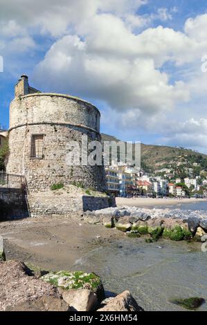 Alassio à Riviera italienne, mer méditerranée, Ligurie, Italie Banque D'Images