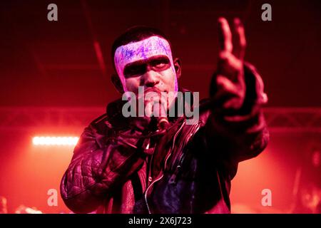 Milan, Italie. 14 mai 2024. Griffin Taylor du groupe de nu metal américain Vended se produit en concert au Legends Club de Milan, en Italie, le 14 mai 2024, à Milan. Italie. (Photo de Mairo Cinquetti/NurPhoto) crédit : NurPhoto SRL/Alamy Live News Banque D'Images