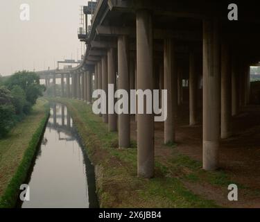 © John Angerson Birmingham - Spaghetti Junction le terme était initialement utilisé pour désigner l'échangeur Gravelly Hill sur l'autoroute M6 à Birmingha Banque D'Images