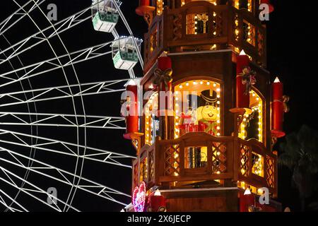 Marché de Noël à Nice, Sud de la France Banque D'Images