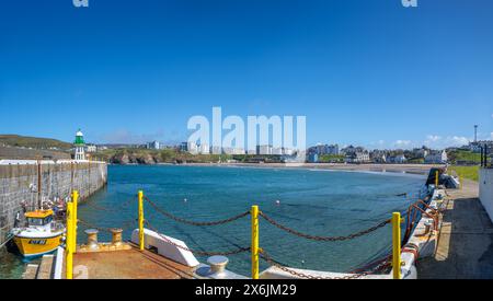 Le port de Port Erin, Île de Man, Angleterre, Royaume-Uni Banque D'Images