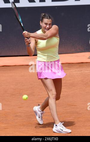 Rome, Italie. 15 mai 2024. Aryna Sabalanka lors de l'Internazionali BNL d'Italia 2024 au Foro Italico, Italie, 15 mai 2024 (photo par AllShotLive/Sipa USA) crédit : Sipa USA/Alamy Live News Banque D'Images