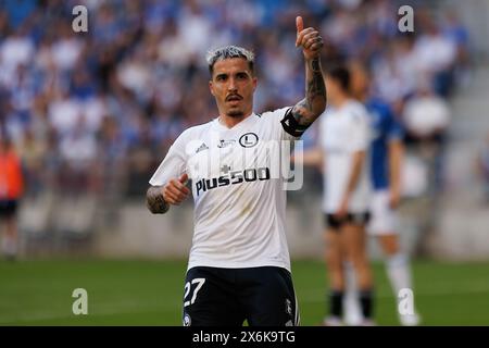 Josue Pesqueira de Legia Warszawa vu en action lors du match PKO BP Ekstraklasa entre Lech Poznan et Legia Warszawa au stade Enea. Scores finaux ; Lech Poznan 1 : 2 Legia Warszawa. Banque D'Images