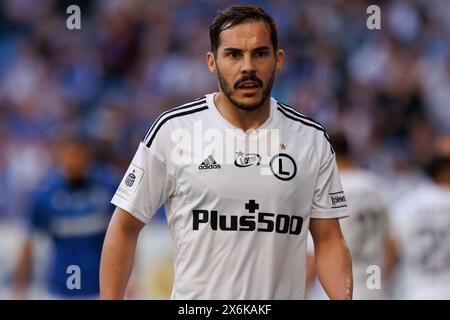 Poznan, Pologne. 12 mai 2024. Yuri Ribeiro de Legia Warszawa vu en action lors du match PKO BP Ekstraklasa entre Lech Poznan et Legia Warszawa au stade Enea. Scores finaux ; Lech Poznan 1 : 2 Legia Warszawa. (Photo de Maciej Rogowski/SOPA images/Sipa USA) crédit : Sipa USA/Alamy Live News Banque D'Images