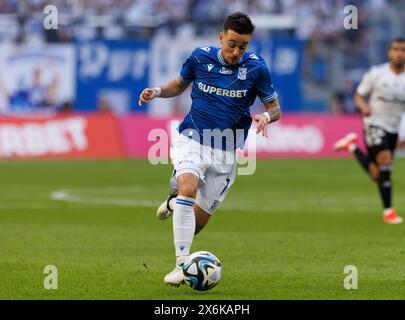 Poznan, Pologne. 12 mai 2024. Afonso Sousa de Lech Poznan vu en action lors du match PKO BP Ekstraklasa entre Lech Poznan et Legia Warszawa au stade Enea. Scores finaux ; Lech Poznan 1 : 2 Legia Warszawa. (Photo de Maciej Rogowski/SOPA images/Sipa USA) crédit : Sipa USA/Alamy Live News Banque D'Images