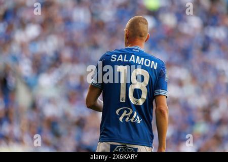 Poznan, Pologne. 12 mai 2024. Bartosz Salamon de Lech Poznan vu en action lors du match PKO BP Ekstraklasa entre Lech Poznan et Legia Warszawa au stade Enea. Scores finaux ; Lech Poznan 1 : 2 Legia Warszawa. (Photo de Maciej Rogowski/SOPA images/Sipa USA) crédit : Sipa USA/Alamy Live News Banque D'Images