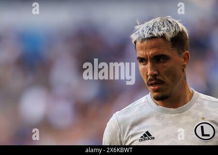 Poznan, Pologne. 12 mai 2024. Josue Pesqueira de Legia Warszawa vu en action lors du match PKO BP Ekstraklasa entre Lech Poznan et Legia Warszawa au stade Enea. Scores finaux ; Lech Poznan 1 : 2 Legia Warszawa. (Photo de Maciej Rogowski/SOPA images/Sipa USA) crédit : Sipa USA/Alamy Live News Banque D'Images