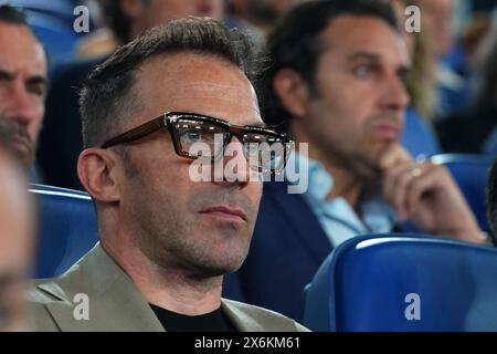 Roma, Italie. 15 mai 2024. Alessandro del Piero lors de la finale de la Coupe d'Italie de football entre Atalanta et Juventus au stade Olympique de Rome, Italie, mercredi 15 mai 2024. (Spada/LaPresse) crédit : LaPresse/Alamy Live News Banque D'Images