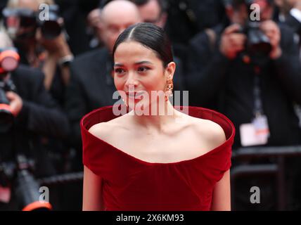 Cannes, France, 15 mai 2024. Putri Marino débarque sur le tapis rouge pour le gala du film Furiosa : a Mad Max Saga au 77ème Festival de Cannes, France. Crédit : Doreen Kennedy/Alamy Live News. Banque D'Images