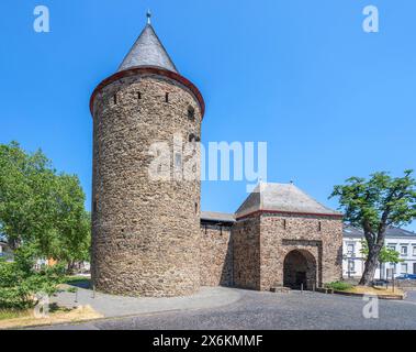 La tour Wasemer, partie de l'ancien château de Rheinbach, Rheinbach, Eifel, Rhénanie du Nord-Westphalie, Allemagne Banque D'Images