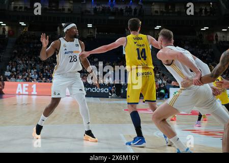 Guerschon Yabusele du Real Madrid lors du 1er match des quarts de finale de Liga Endesa ACB entre le Real Madrid et Gran Canaria au Wizink Center sur ma Banque D'Images