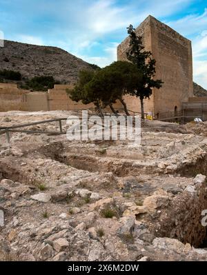 Les ruines du château de Mola, Novelda Banque D'Images