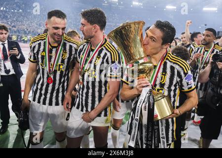 Rome, Italie. 15 mai 2024. Lors de la finale de la Coupe d'Italie de football entre Atalanta et Juventus au Stadio Olimpico le 15 mai 2024 à Rome, Italie. Crédit : Agence photo indépendante/Alamy Live News Banque D'Images